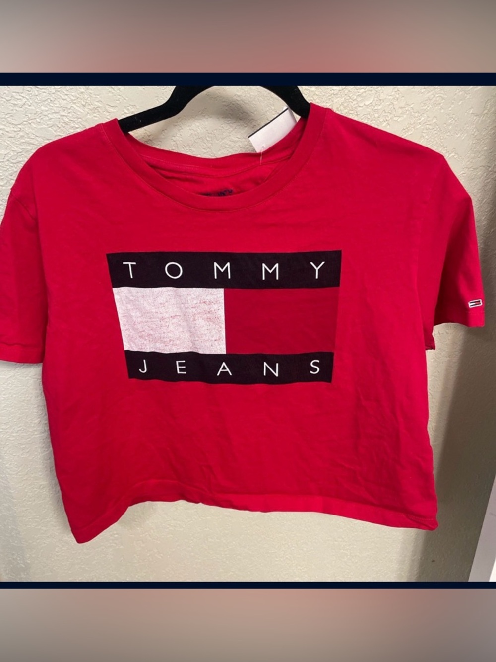 Tommy Hilfiger Red Logo Crop Tee
